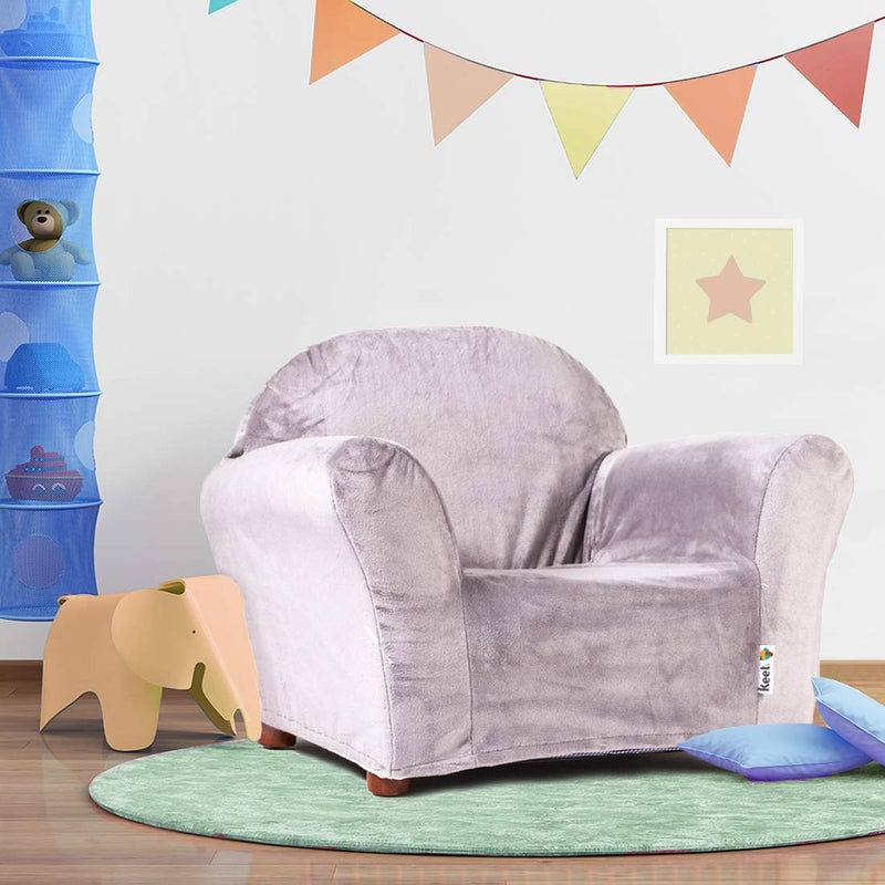 Keet Roundy Chair Slipcover for Kids Chairs â€“ Soft Minky Polyester Replacement Cover, Fits Keet Roundy & Rocking Chairs, Durable & Machine Washable, Easy to Install, Ideal for Ages 2â€“5, Playroom & Bedroom. - Image 3